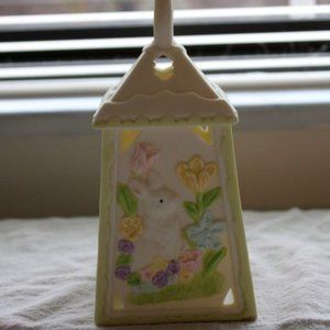 Lantern-Style Easter Rabbit Candleholder - New